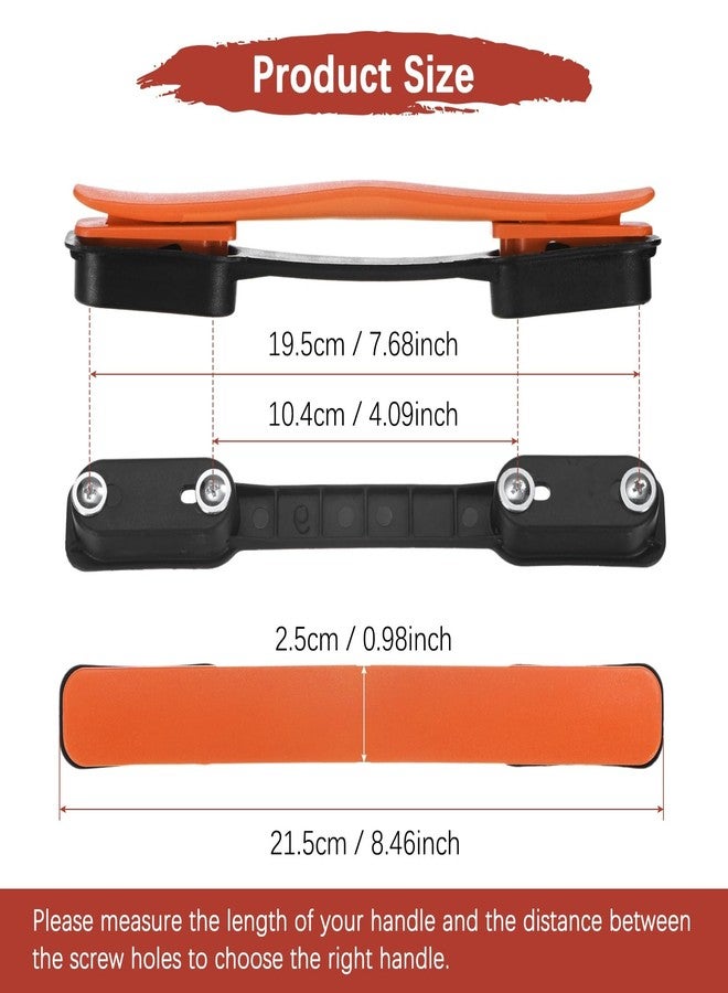 TIXIPEM Luggage Replacement Handle [2PCS] -Plastic Handle Grip Carry Strap with Screws for Suitcase & Luggage & Box Case - [Orange-8.5IN] Flexible Strap Grip Repair Parts - Image 3